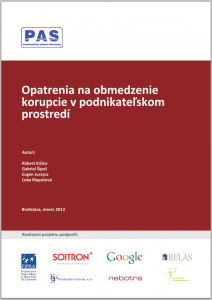 PAS_opatrenia na obmedzenie korupcie v podnikatelskom prostredi_obalka