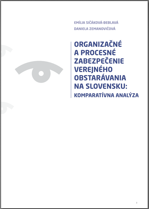Publikacia Organizacne a procesne zabezpecenie VO na Slovensku picture